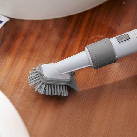 Grout Scrubber Brush with Long Handle, Also Cleans Carpet & removes Dirt  and Stains