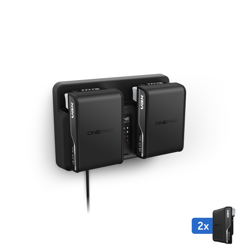 VAX ONEPWR™ 4.0Ah Dual Battery + Dual Bay Charger Kit